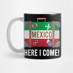 I love Mexico. Mexico flag suitcase travel design Mug